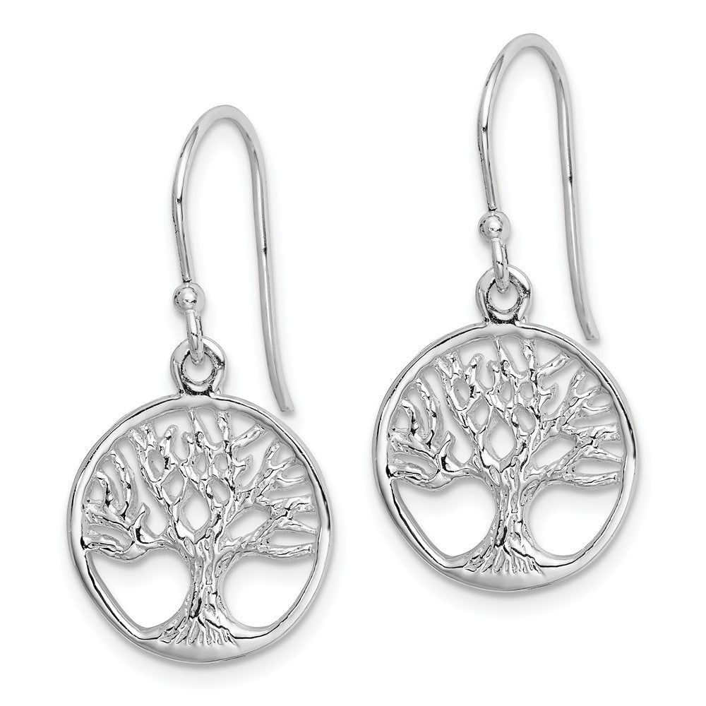 Sterlingsilber Rhodiniert Baum Ohrhänger