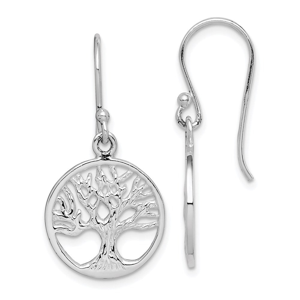 Sterlingsilber Rhodiniert Baum Ohrhänger