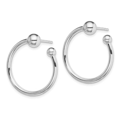 Sterlingsilber Rhodiniert Creole Ohrstecker