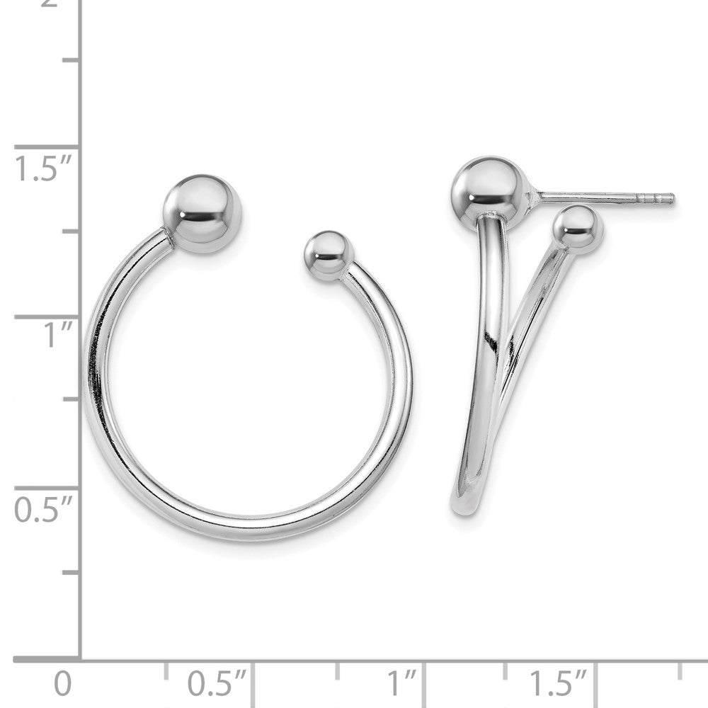 Sterlingsilber Rhodiniert Creole Ohrstecker