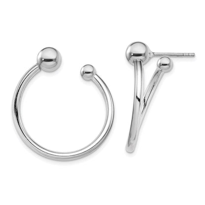 Sterlingsilber Rhodiniert Creole Ohrstecker