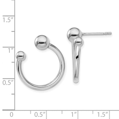 Sterlingsilber Rhodiniert Creole Ohrstecker