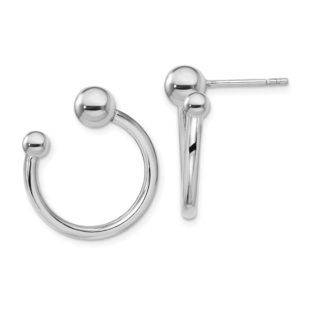 Sterlingsilber Rhodiniert Creole Ohrstecker