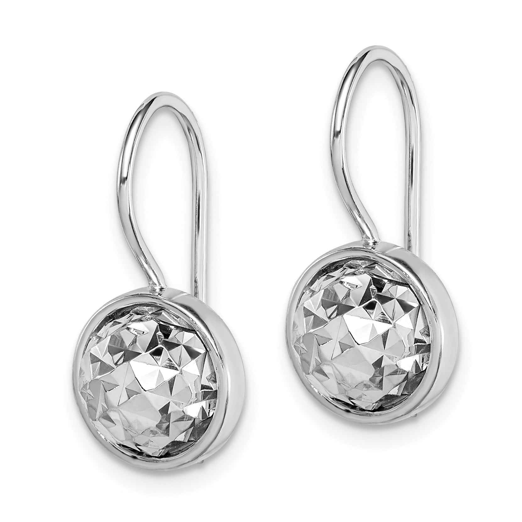 Sterlingsilber Rhodiniert Diamantiert Ohrringe