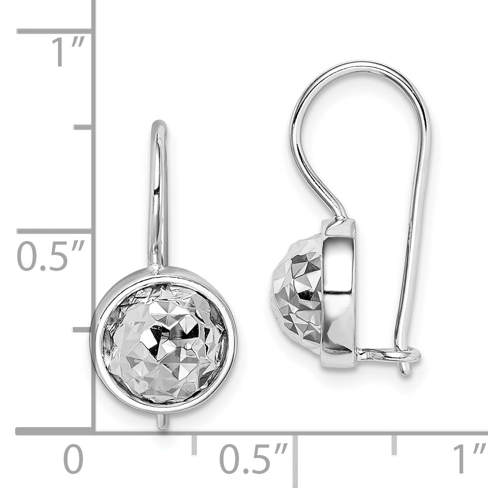 Sterlingsilber Rhodiniert Diamantiert Ohrringe