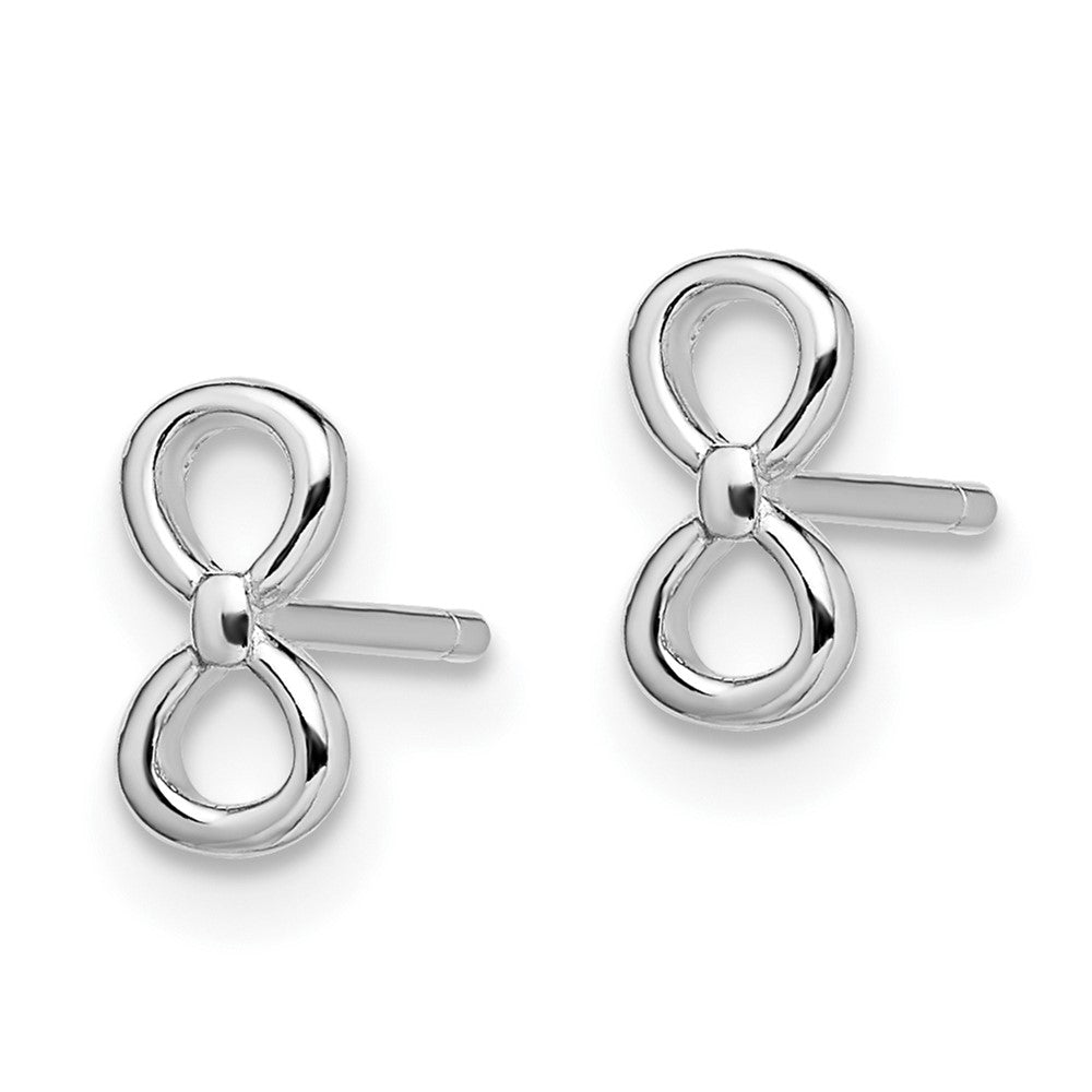 Sterlingsilber Rhodiniert Unendlichkeit Ohrstecker