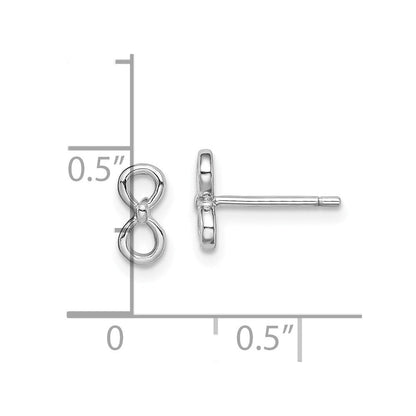 Sterlingsilber Rhodiniert Unendlichkeit Ohrstecker
