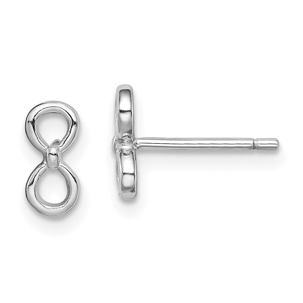 Sterlingsilber Rhodiniert Unendlichkeit Ohrstecker