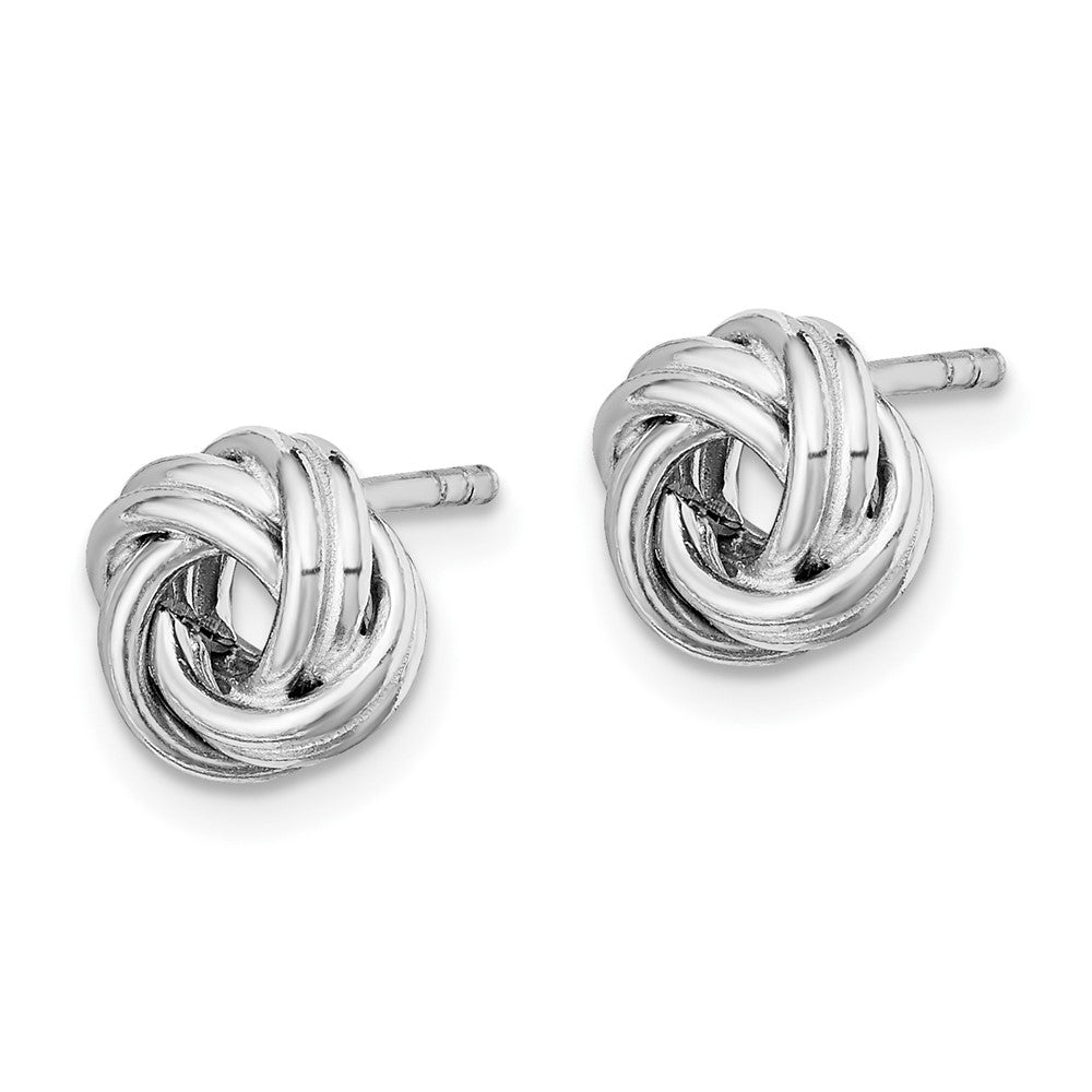 Sterlingsilber Rhodiniert Liebe Knoten Ohrstecker