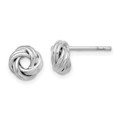 Sterlingsilber Rhodiniert Liebe Knoten Ohrstecker