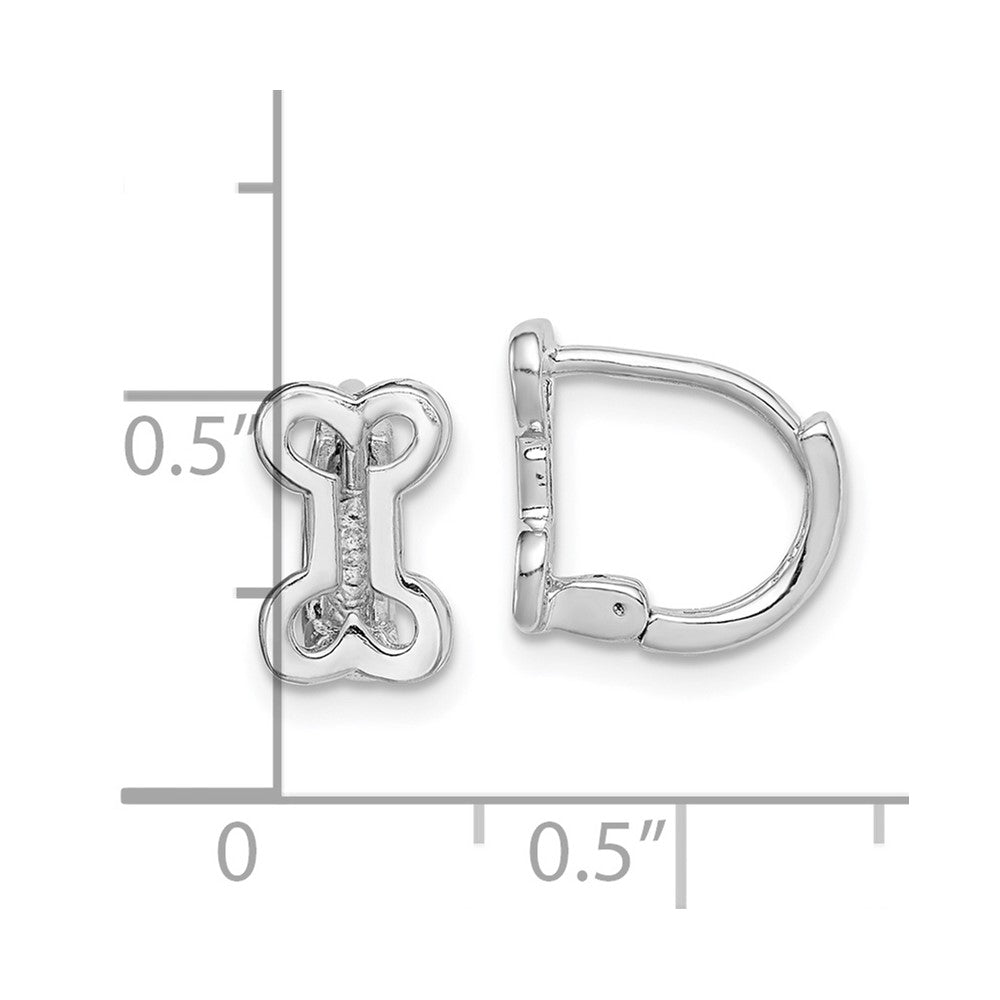 Sterlingsilber Rhodiniert Bone Klappbar Creolen