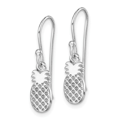 Sterlingsilber Rhodiniert Pineapple Hängend Ohrring