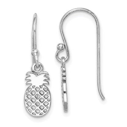 Sterlingsilber Rhodiniert Pineapple Hängend Ohrring