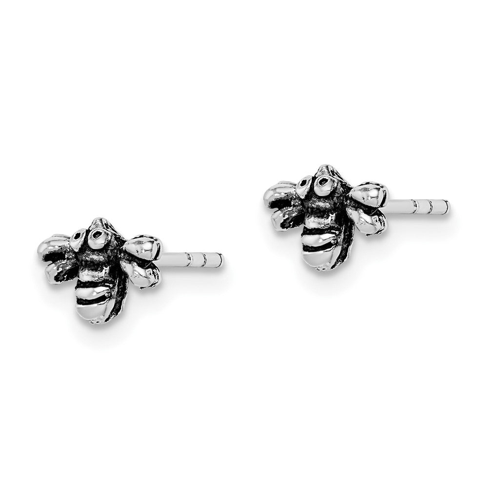 Sterlingsilber Rhodiniert Antikisiert Biene Ohrstecker