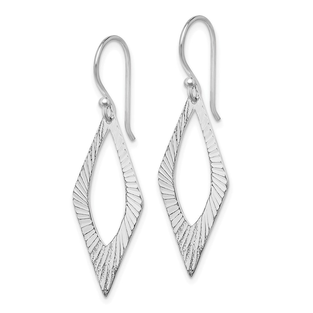 Sterlingsilber Rhodiniert Diamantiert Geometric Ohrhänger