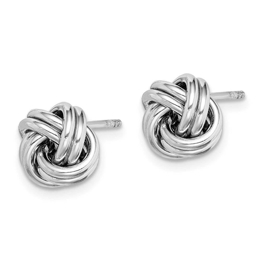 Sterlingsilber Rhodiniert Poliert Liebe Knoten Ohrstecker