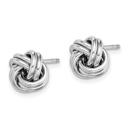 Sterlingsilber Rhodiniert Poliert Liebe Knoten Ohrstecker