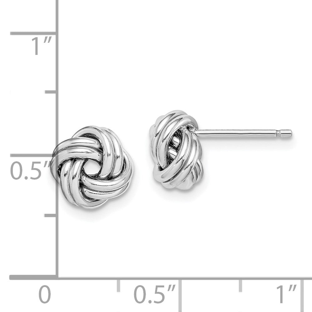 Sterlingsilber Rhodiniert Poliert Liebe Knoten Ohrstecker