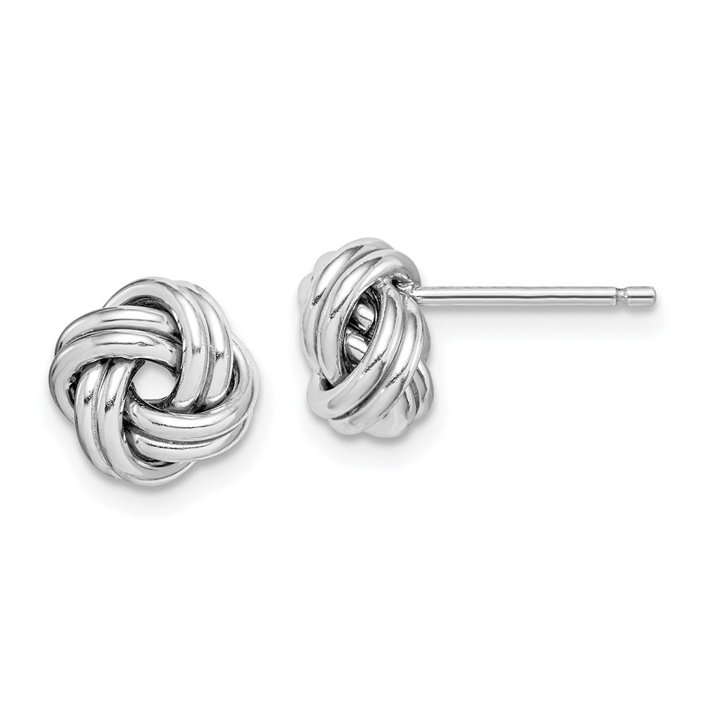 Sterlingsilber Rhodiniert Poliert Liebe Knoten Ohrstecker