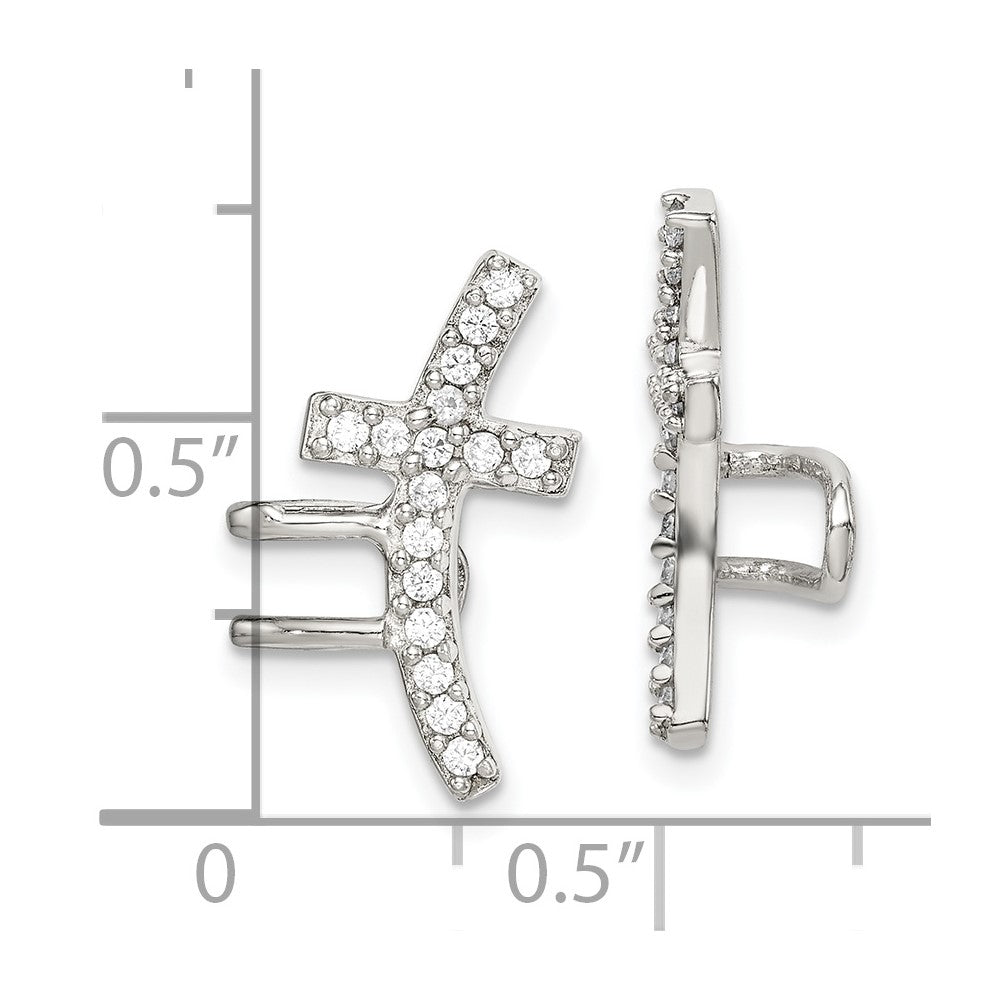 Sterlingsilber Zirkonia Manschette Ohrringe