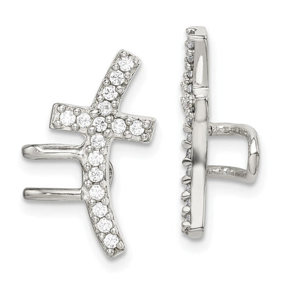 Sterlingsilber Zirkonia Manschette Ohrringe