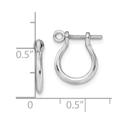 Sterlingsilber De-ani Rhodiniert Poliert Klein Shackle Glieder Screw Ohrringe