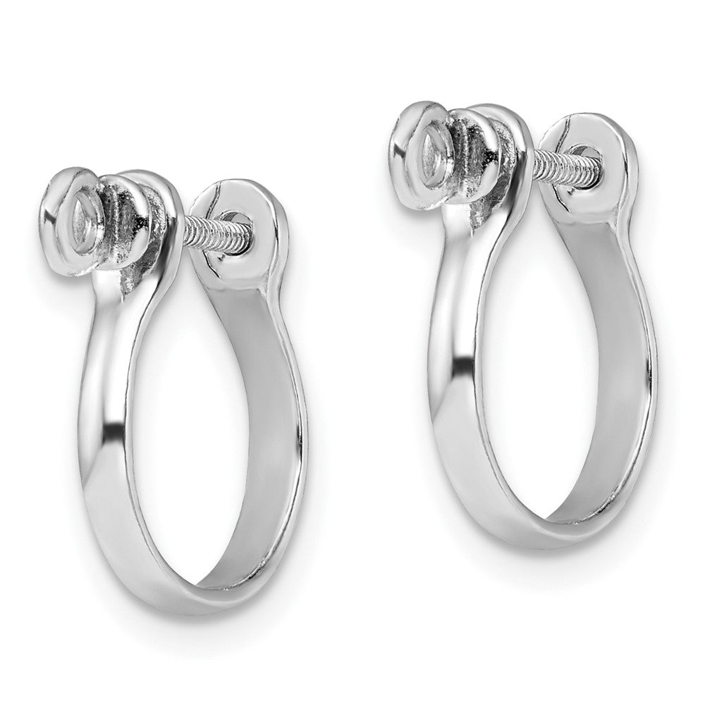 Sterlingsilber De-ani Rhodiniert Poliert 3d Shackle Glieder Screw Ohrringe