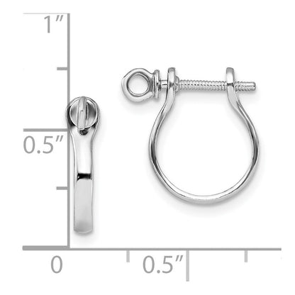 Sterlingsilber De-ani Rhodiniert Poliert 3d Shackle Glieder Screw Ohrringe