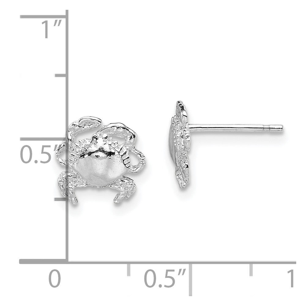 Sterlingsilber De-ani Rhodiniert Poliert Krabbe Ohrstecker