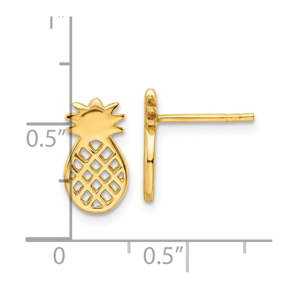 Ss/vergoldet Sterlingsilber Vergoldet Pineapple Ohrstecker