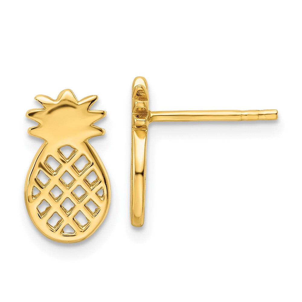 Ss/vergoldet Sterlingsilber Vergoldet Pineapple Ohrstecker