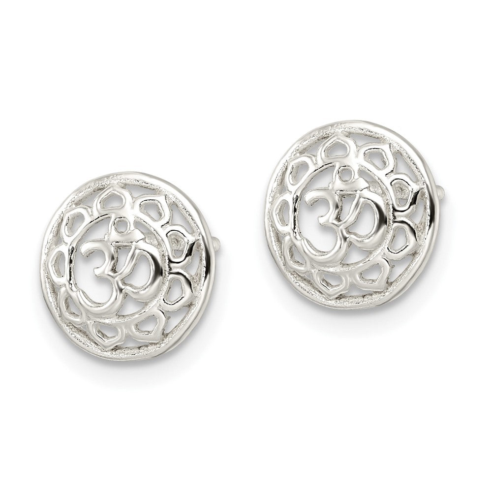 Sterlingsilber Filigran Om Spirituality Ohrstecker