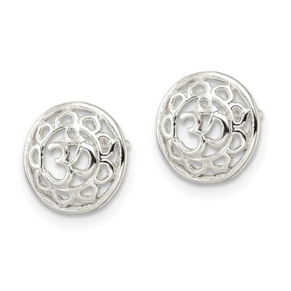 Sterlingsilber Filigran Om Spirituality Ohrstecker
