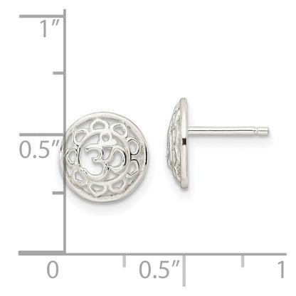 Sterlingsilber Filigran Om Spirituality Ohrstecker