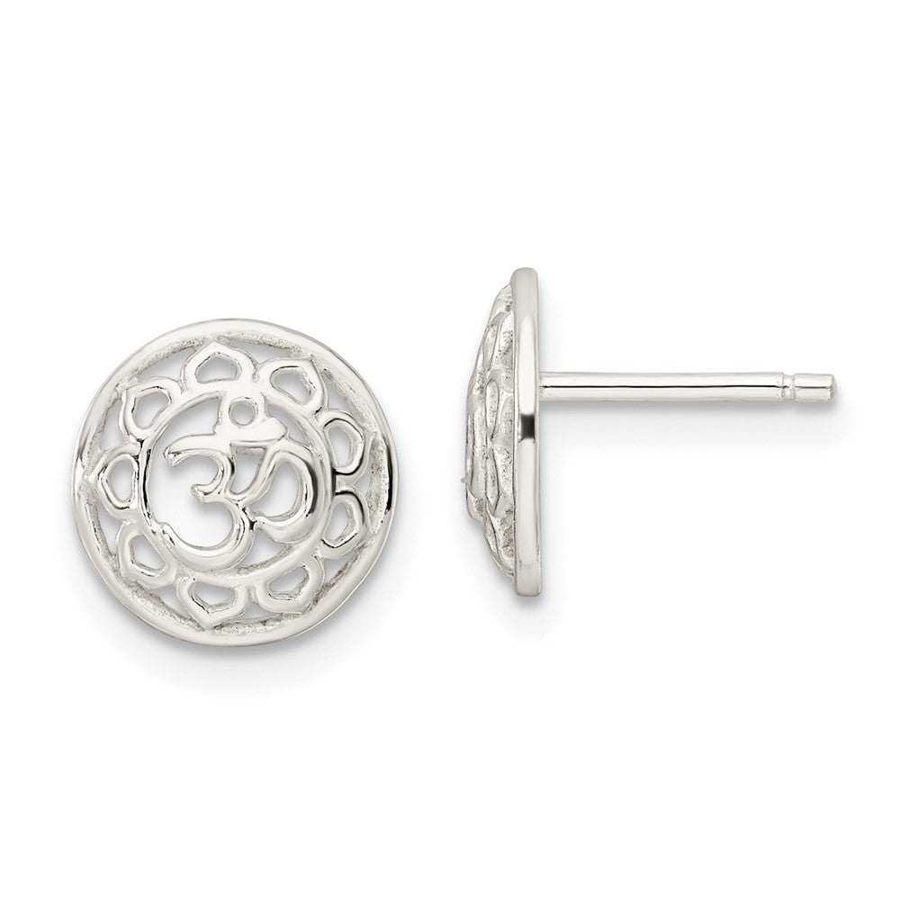 Sterlingsilber Filigran Om Spirituality Ohrstecker