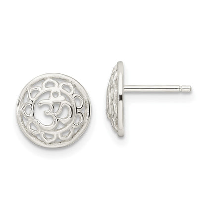 Sterlingsilber Filigran Om Spirituality Ohrstecker