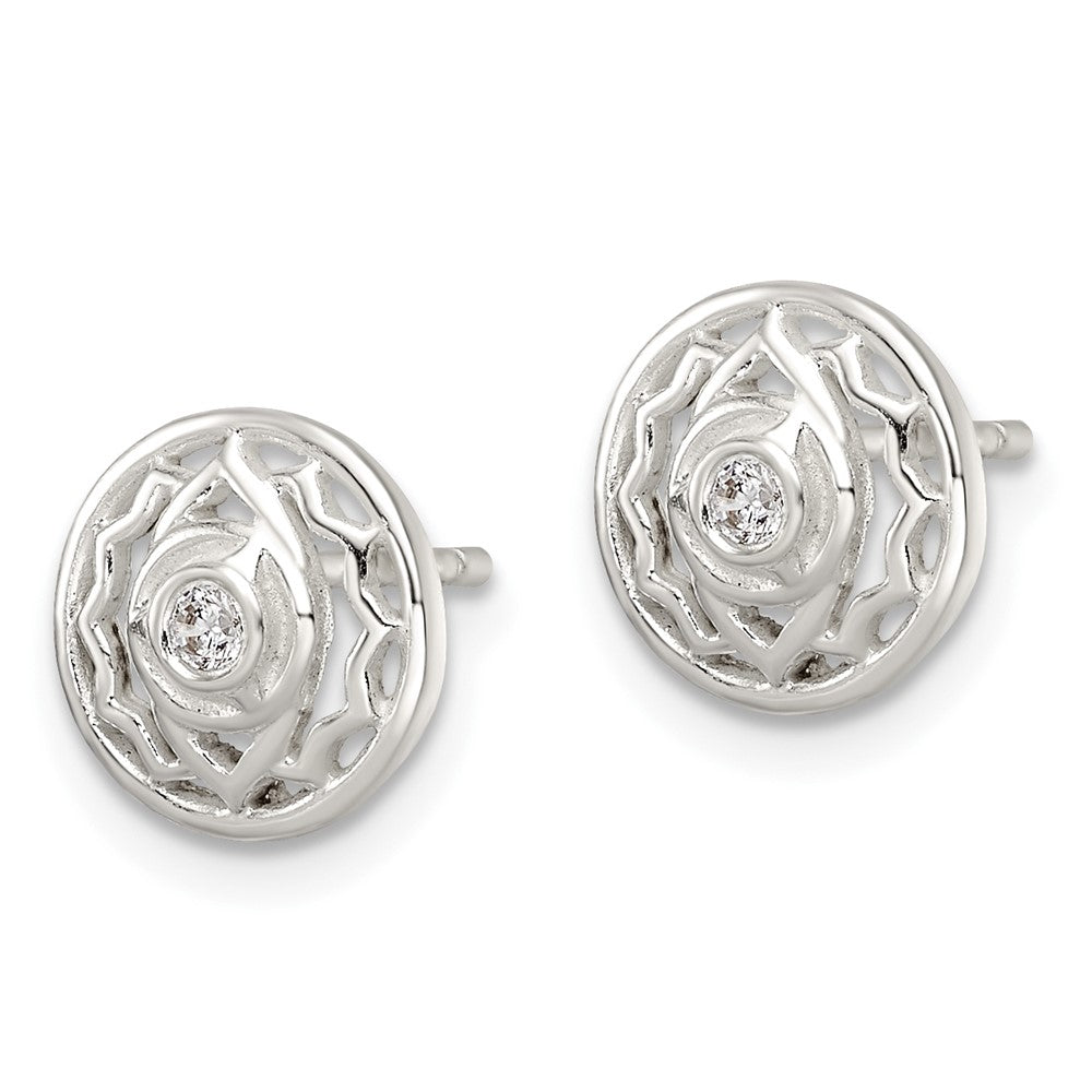 Sterlingsilber Zirkonia Third Auge Chakra Filigran Ohrstecker