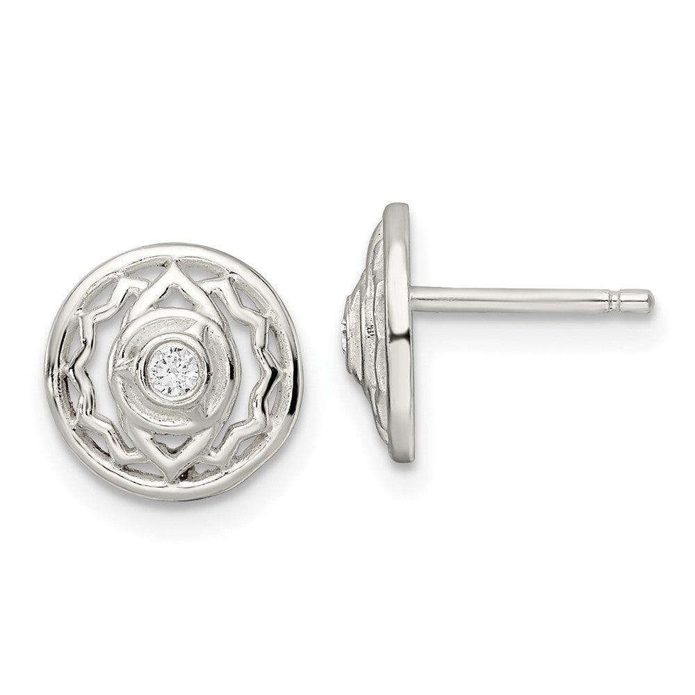 Sterlingsilber Zirkonia Third Auge Chakra Filigran Ohrstecker
