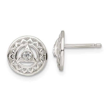 Sterlingsilber Zirkonia Throat Chakra Filigran Ohrstecker