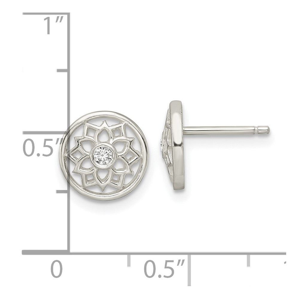 Sterlingsilber Zirkonia Krone Chakra Ohrstecker