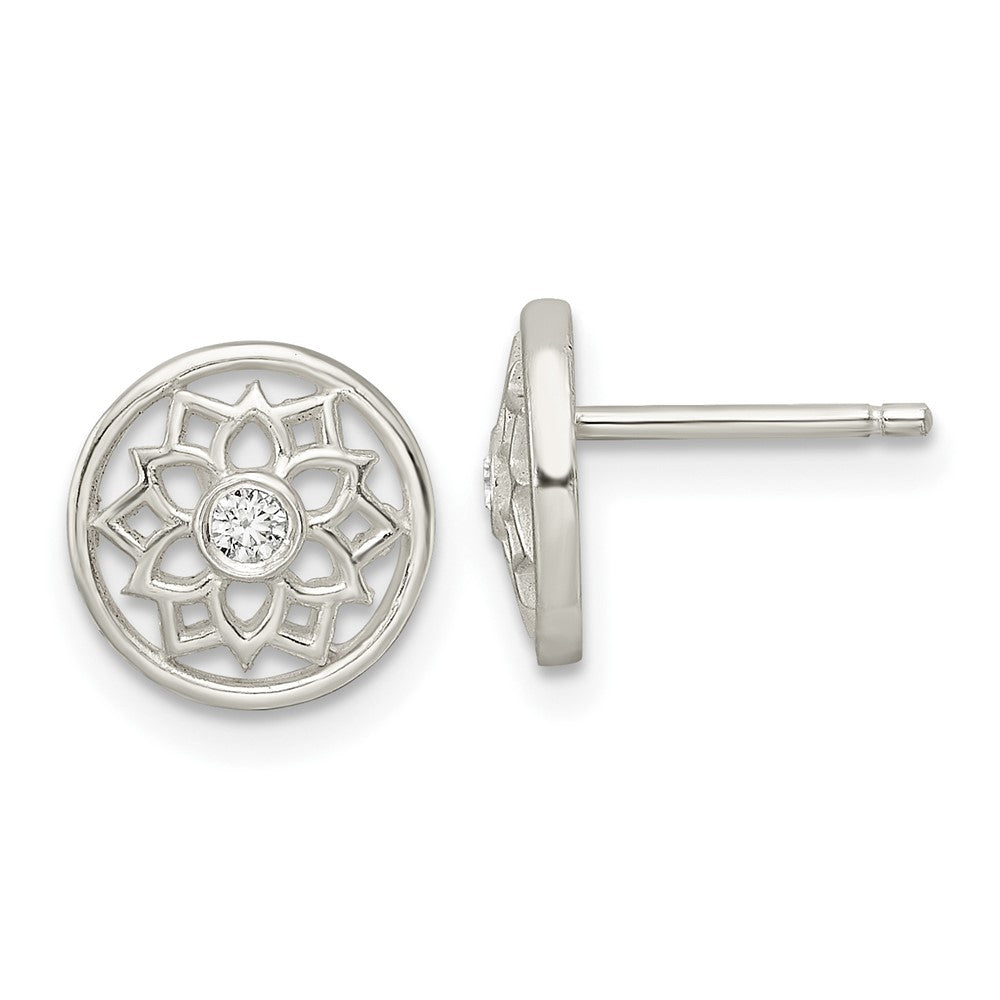 Sterlingsilber Zirkonia Krone Chakra Ohrstecker