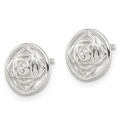 Sterlingsilber Zirkonia Root Chakra Filigran Ohrstecker