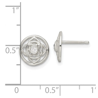 Sterlingsilber Zirkonia Root Chakra Filigran Ohrstecker