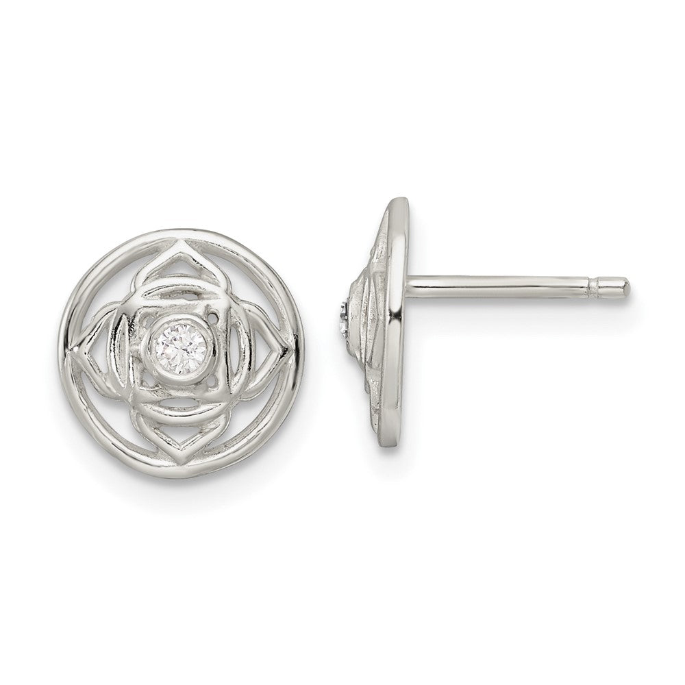 Sterlingsilber Zirkonia Root Chakra Filigran Ohrstecker