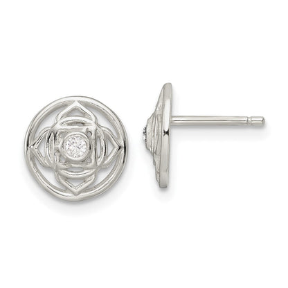 Sterlingsilber Zirkonia Root Chakra Filigran Ohrstecker