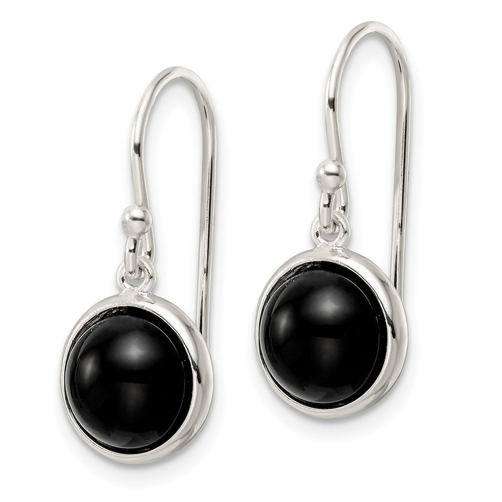 Sterlingsilber Poliert Onyx Perle Ohrhänger