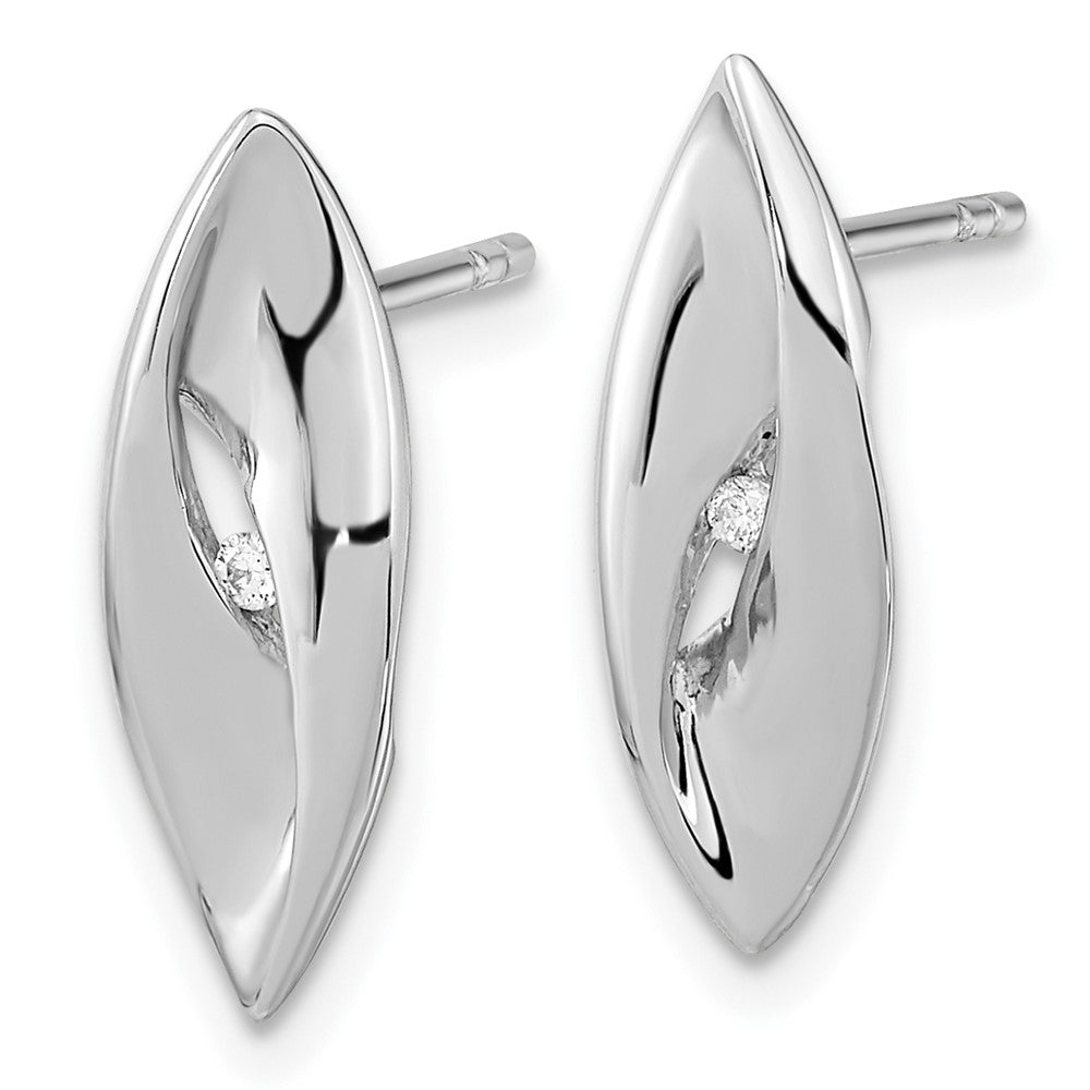 Sterlingsilber Rhodiniert Diamant Fantasie Ohrstecker