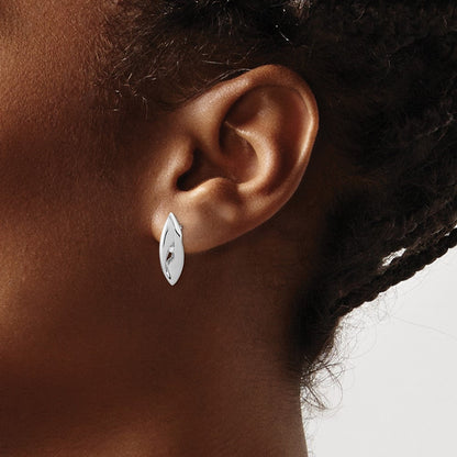 Sterlingsilber Rhodiniert Diamant Fantasie Ohrstecker