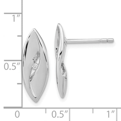 Sterlingsilber Rhodiniert Diamant Fantasie Ohrstecker