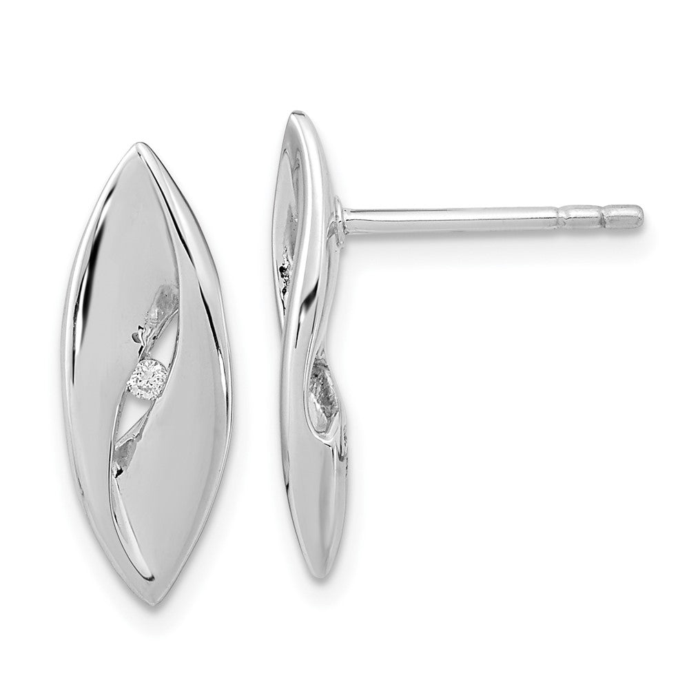Sterlingsilber Rhodiniert Diamant Fantasie Ohrstecker